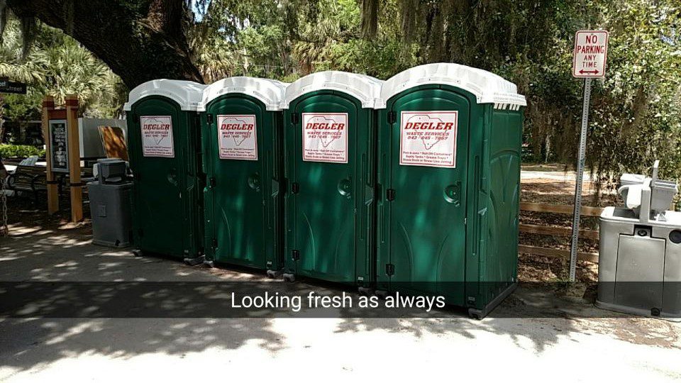 Portable toilet in Ridgeland, South Carolina